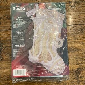 Bucilla felt stocking kit, White Christmas 18 inch, 85318, Christmas craft